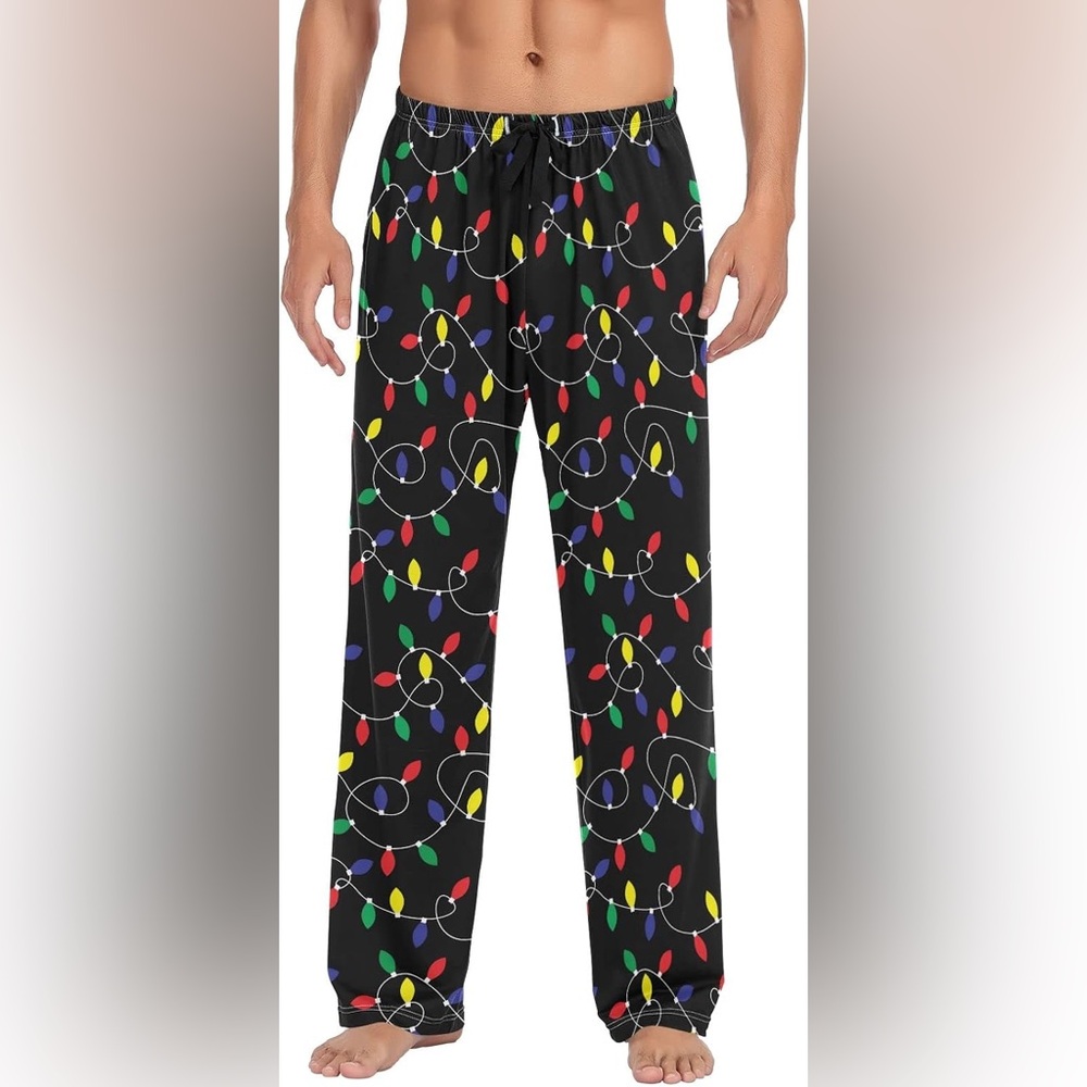 Men's Pajama Pants Light Bulb Garland